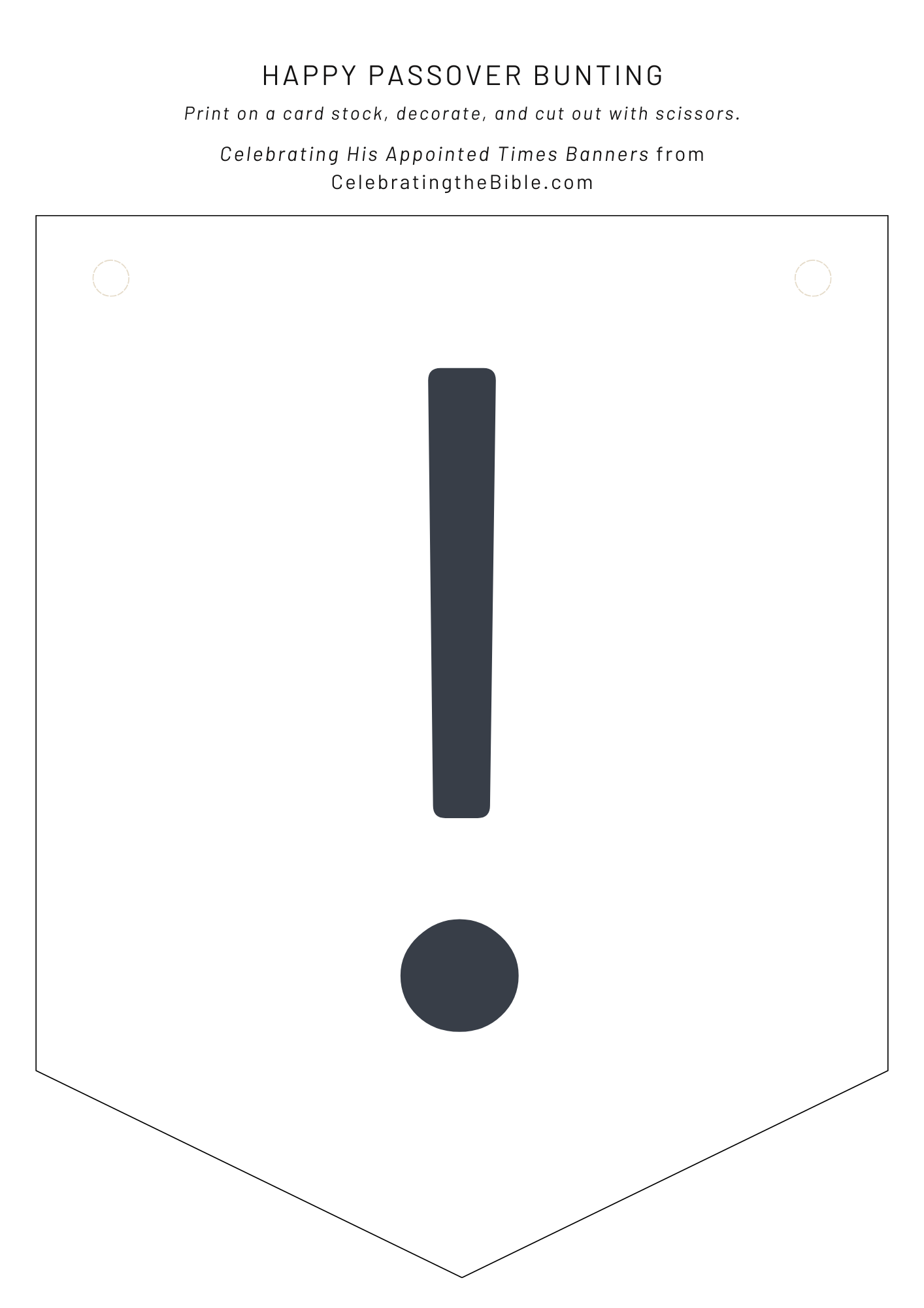 Spring Appointed Times DIGITAL Bunting Banners