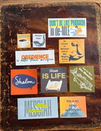 "Torah Is Life" Blue Vinyl Stickers 20ct