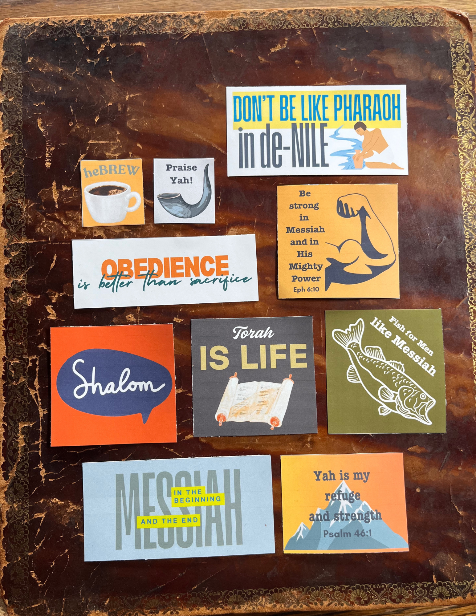 "Torah Is Life" Blue Vinyl Stickers 20ct