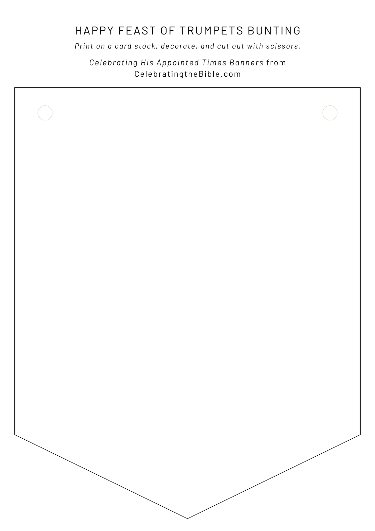 FREE "Happy Feast of Trumpets" DIGITAL Banner