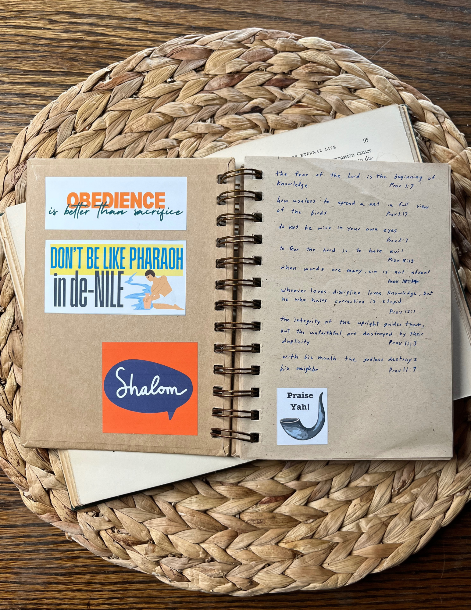 "Torah Is Life" Blue Vinyl Stickers 20ct