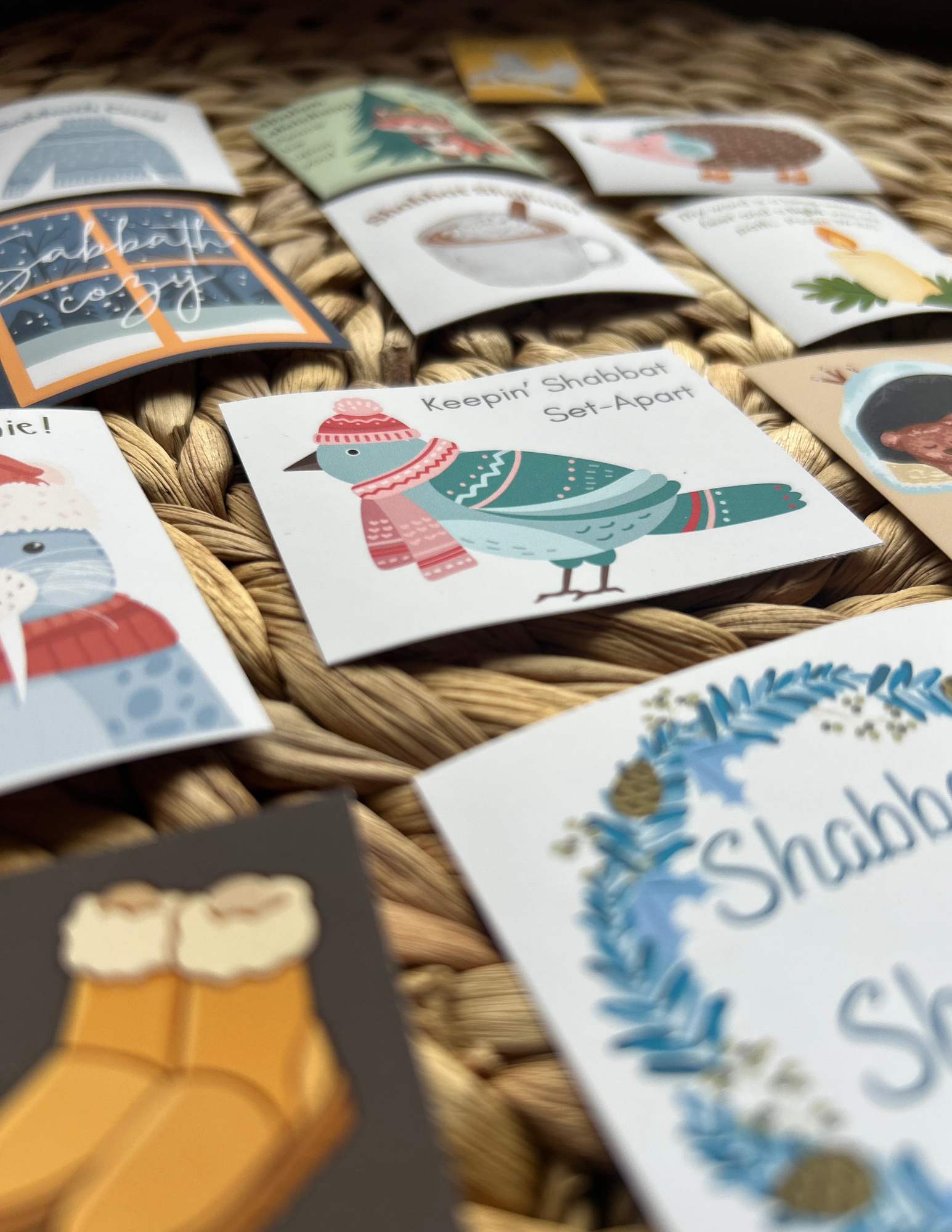 "Sabbath Winter Cozy" Vinyl Stickers 42ct