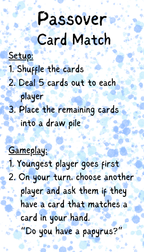 Passover Card Match