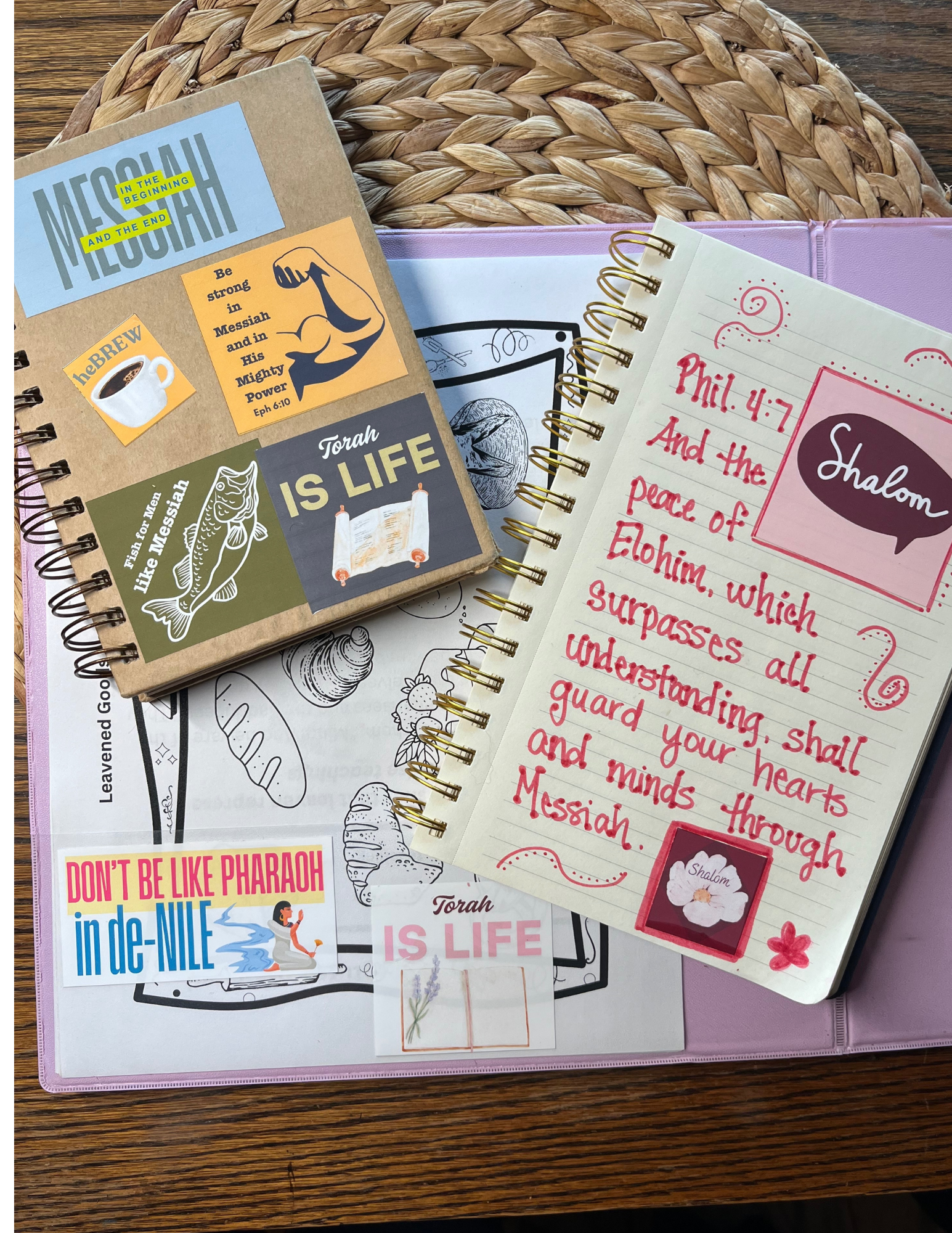 "Torah Is Life" Pink Vinyl Stickers 20ct