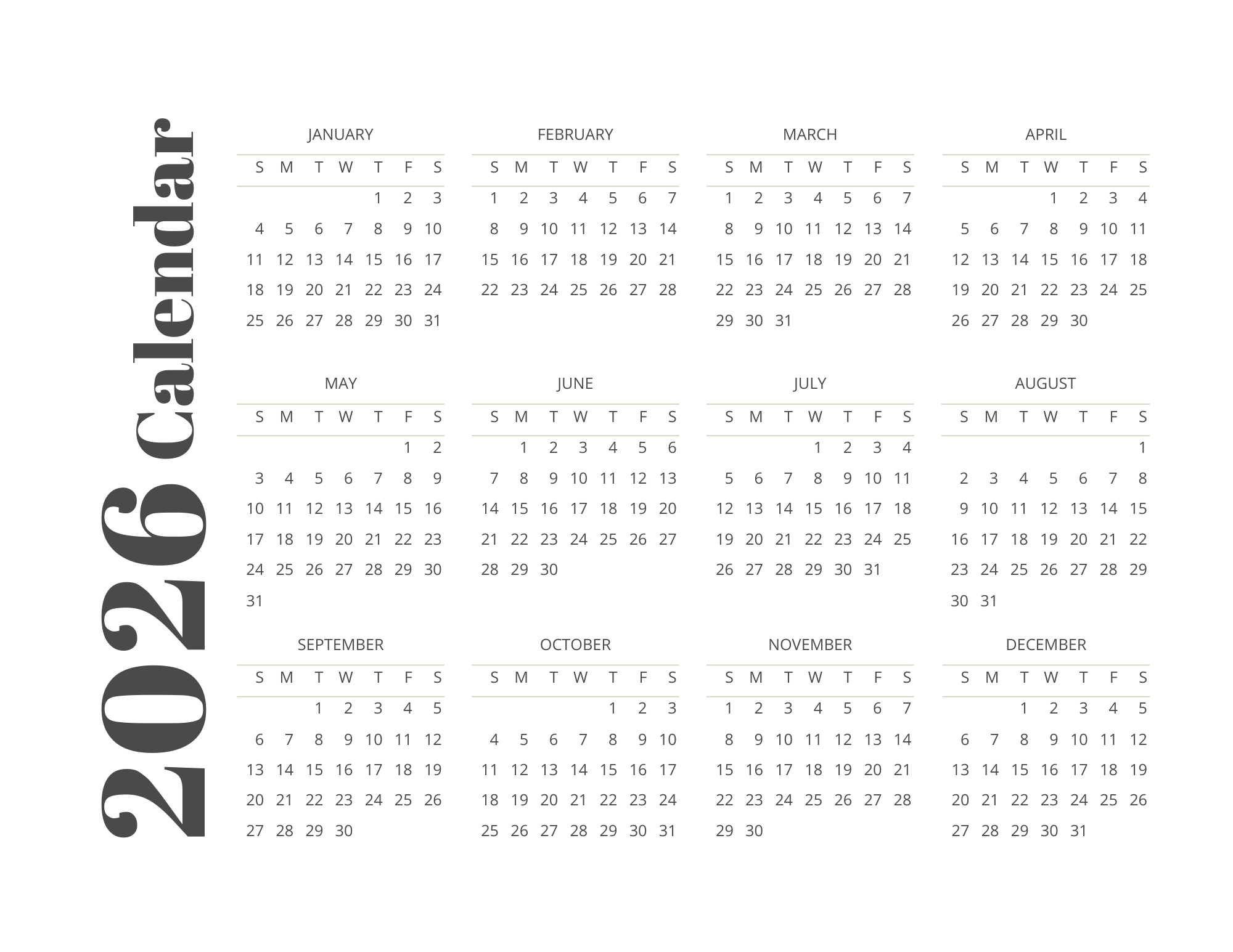 Green Plaid Classic Calendar: A Digital Integrated Biblical and Gregorian Calendar for 2026