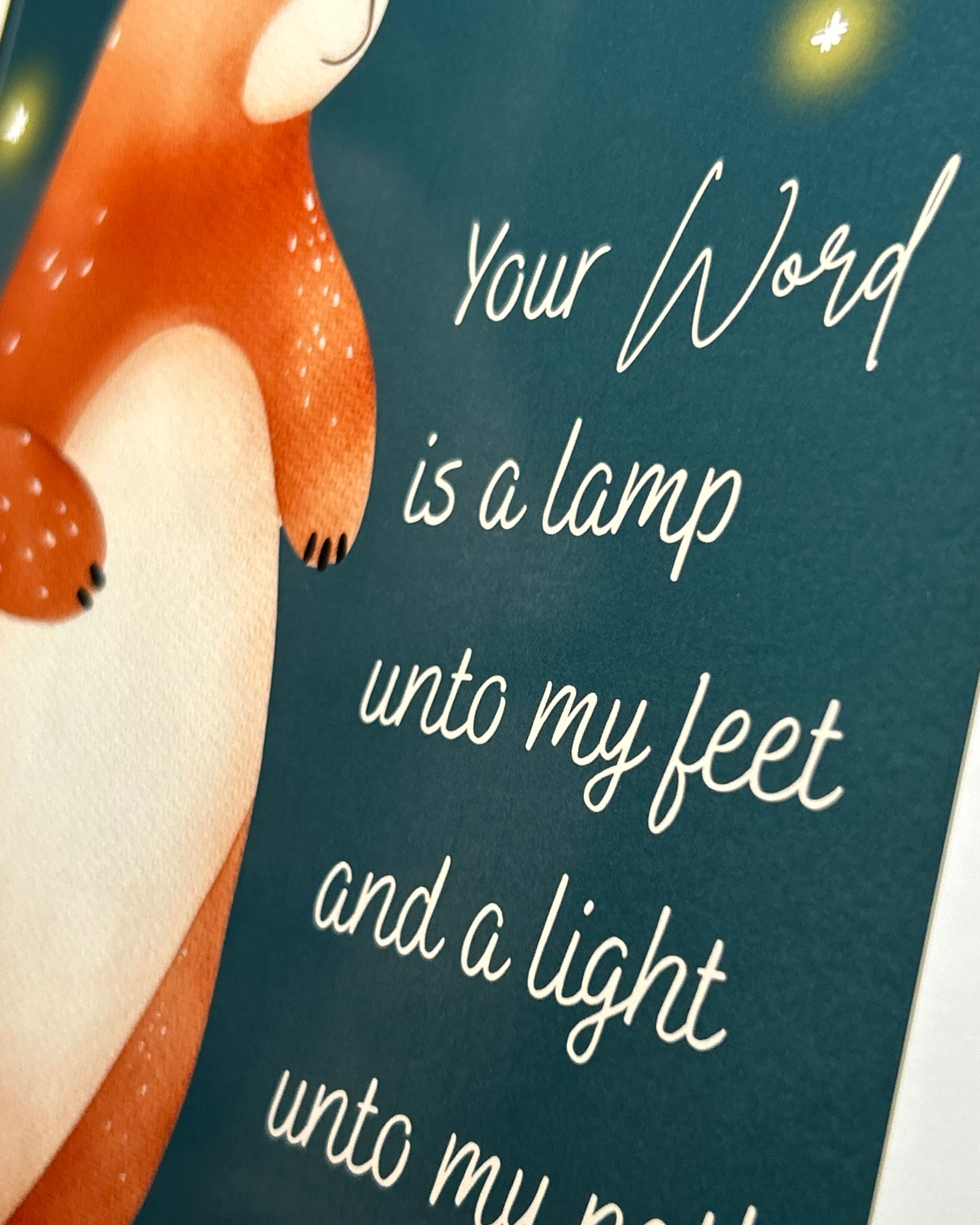 “Lightening Bugs and Bear Psalm 119:105” Fine Art Print