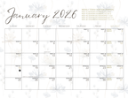 Pastel Floral Calendar: A Digital Integrated Biblical and Gregorian Calendar for 2026