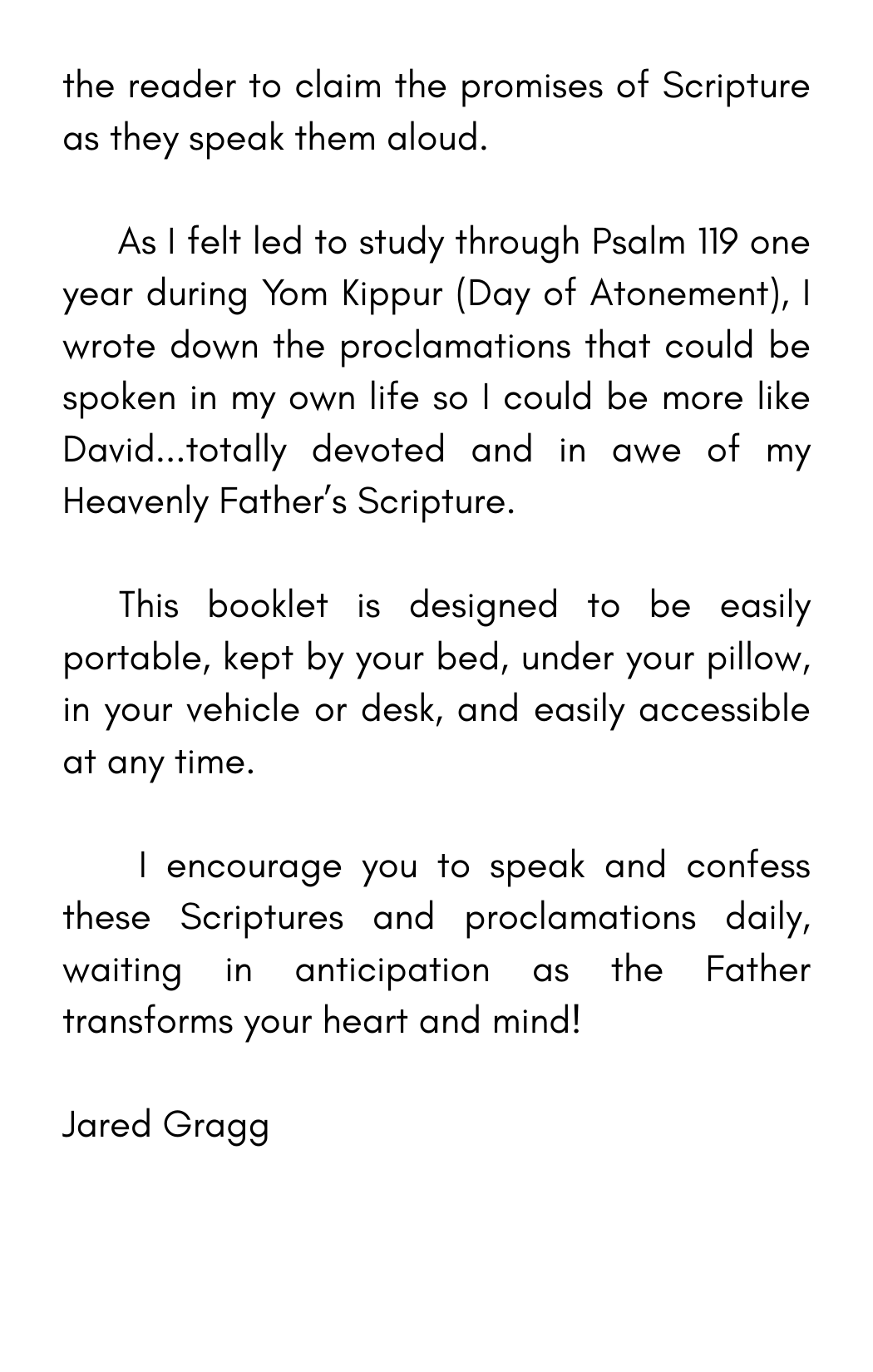 Hiding His Torah in My Heart: Proclamations from Psalm 119