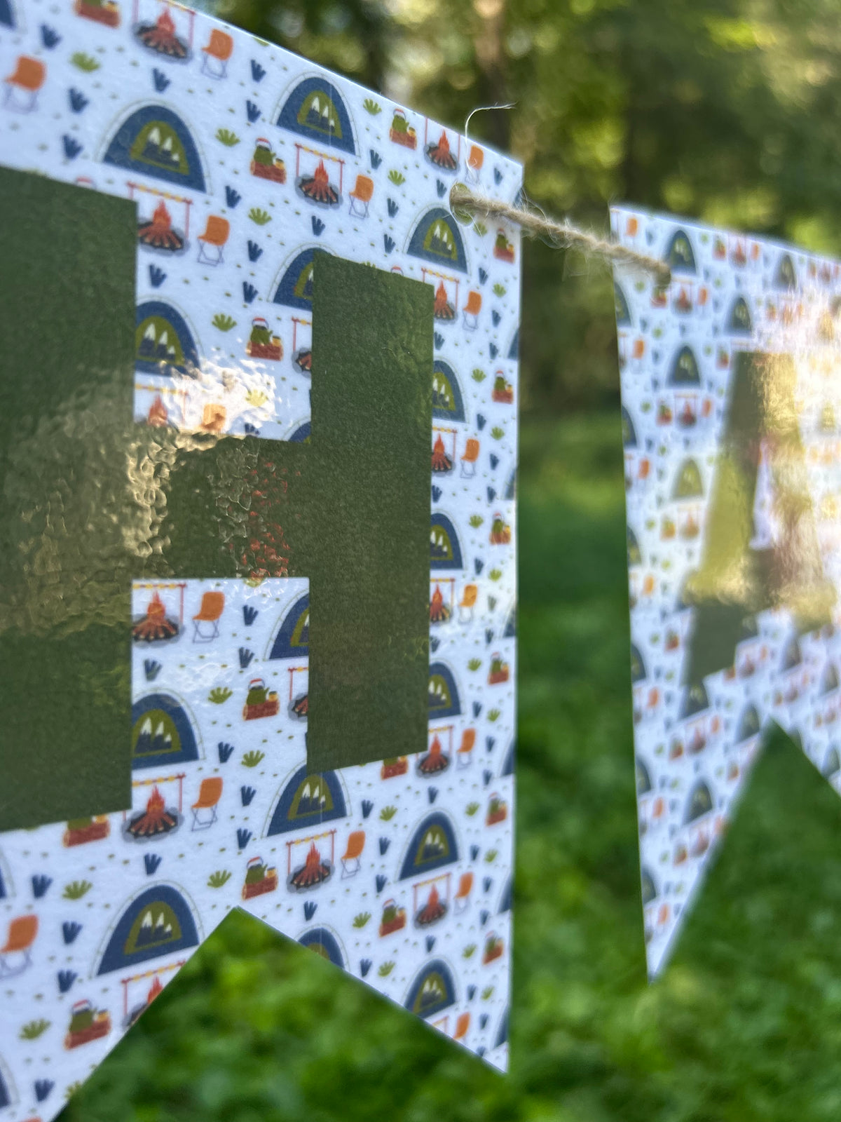 "Happy Sukkot" Goin’ Camping Bunting Banner