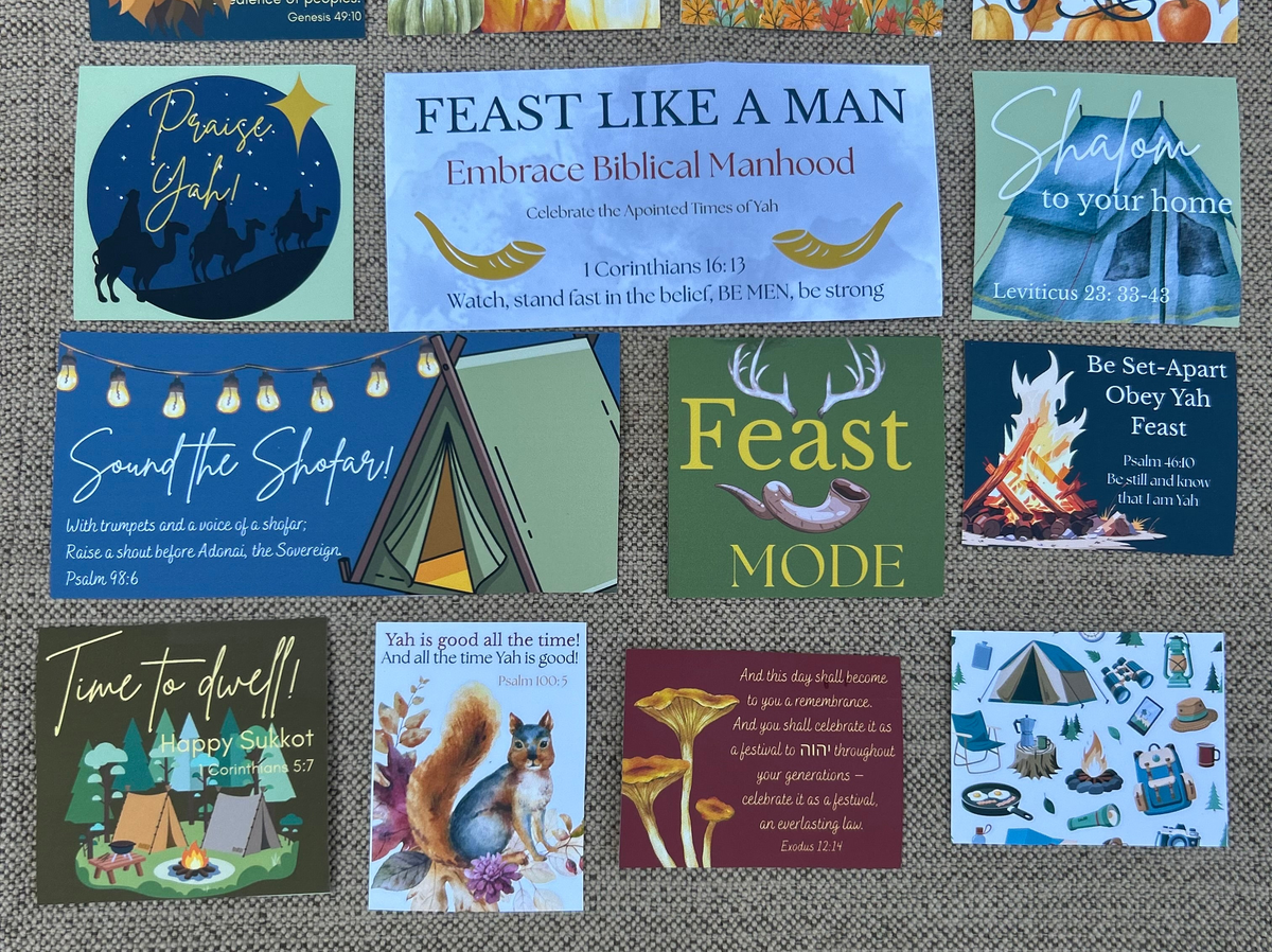 Fall Appointed Times “Camping with Yah” Vinyl Stickers 23ct