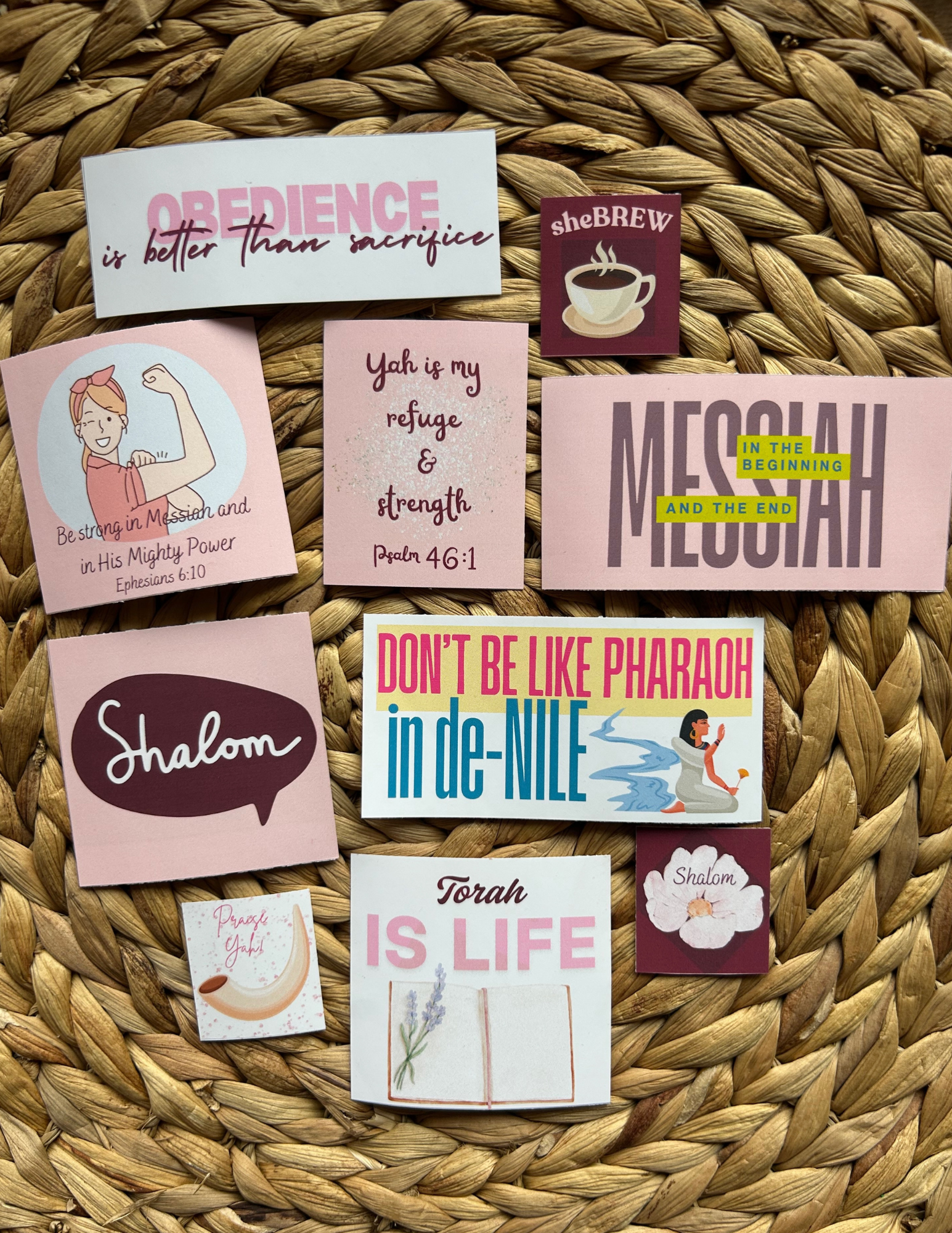 "Torah Is Life" Pink Vinyl Stickers 20ct