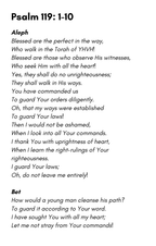Hiding His Torah in My Heart: Proclamations from Psalm 119