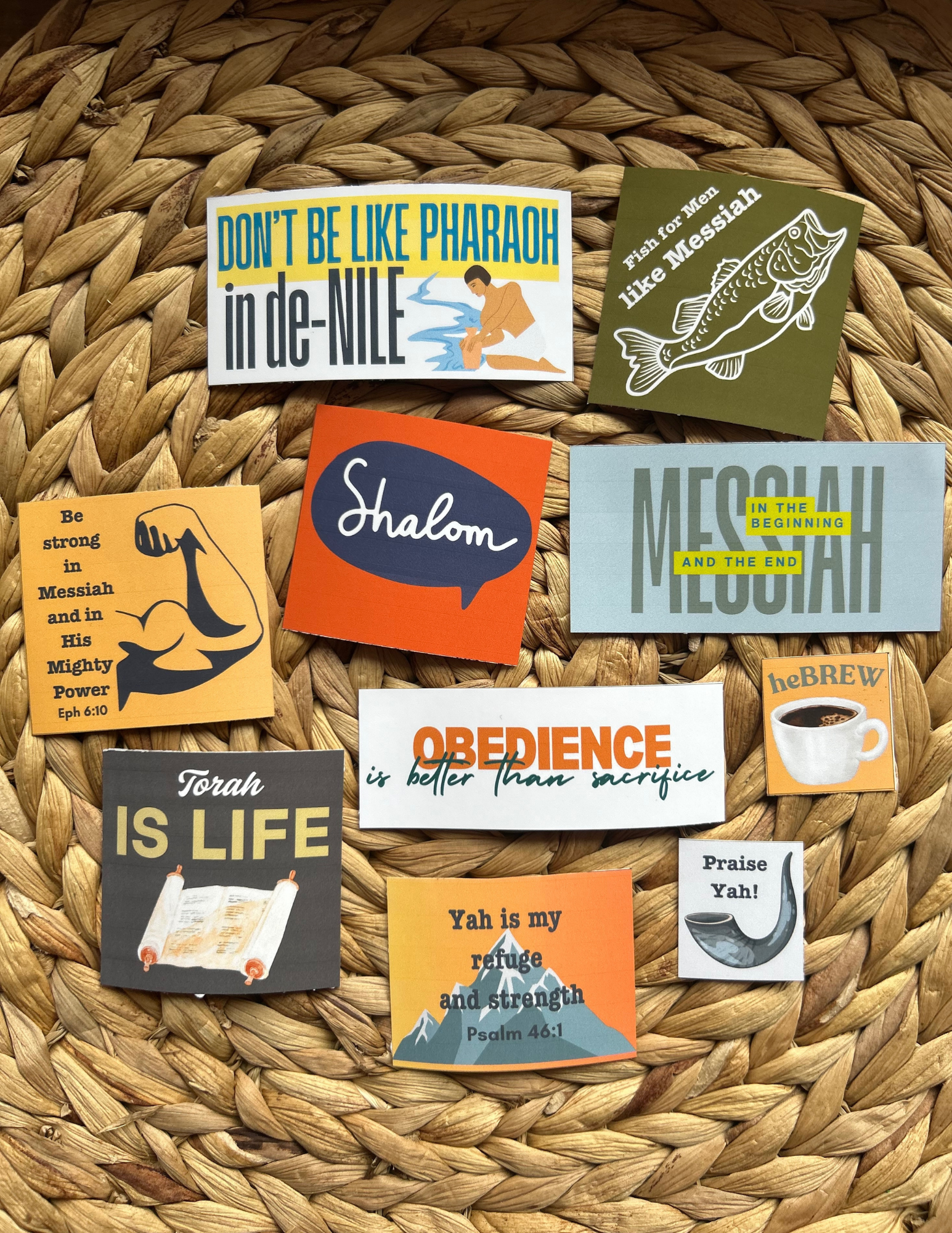 "Torah Is Life" Blue Vinyl Stickers 20ct