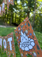 "Happy Sukkot" Autumn Breakfast Orange Bunting Banner