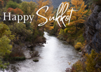 Trumpets and Sukkot "Autumn Nature" Greeting Celebration Cards and Envelopes (12 count)