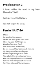 Hiding His Torah in My Heart: Proclamations from Psalm 119