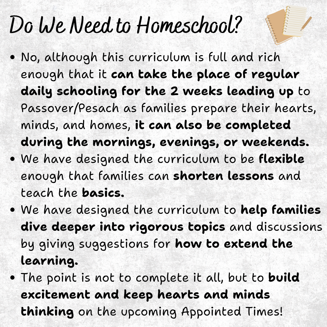 Whole Family Messianic Passover Curriculum