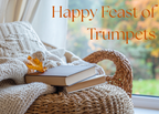 Trumpets and Sukkot "Autumn Nature" Greeting Celebration Cards and Envelopes (12 count)