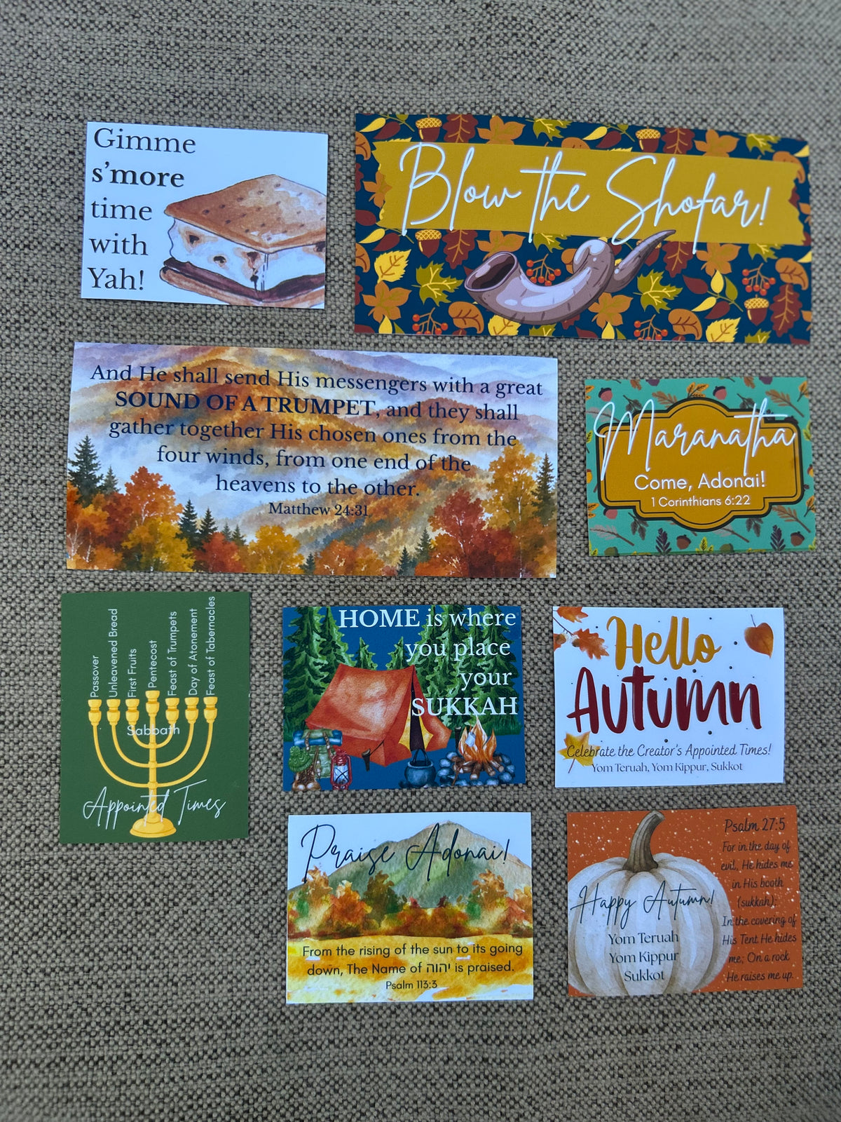 Fall Appointed Times “Camping with Yah” Vinyl Stickers 23ct