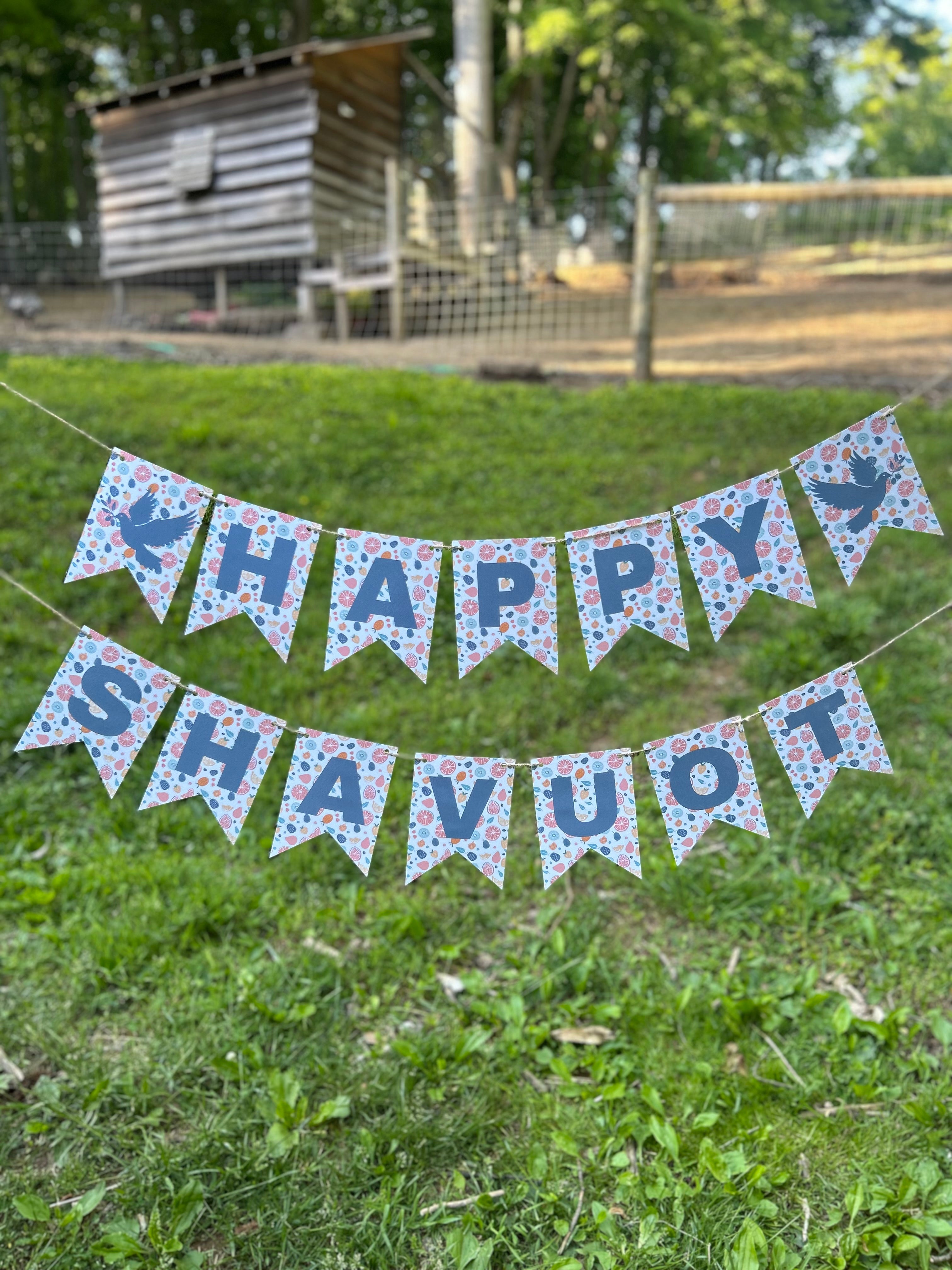 "Happy Shavuot" Fruit of the Spirit Bunting Banner (Copy)