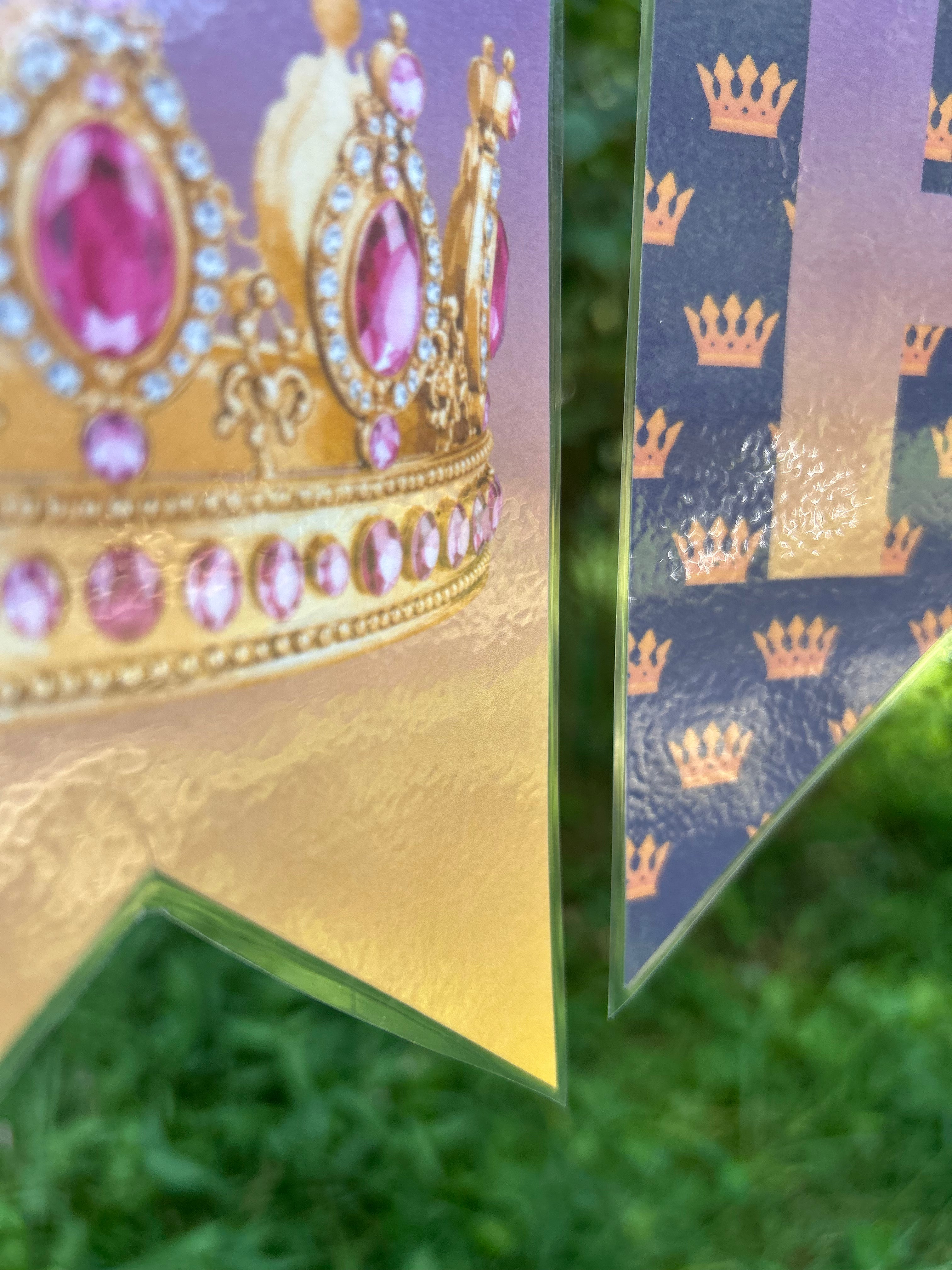 “Happy Purim” Queen Esther’s Crown Bunting Banner