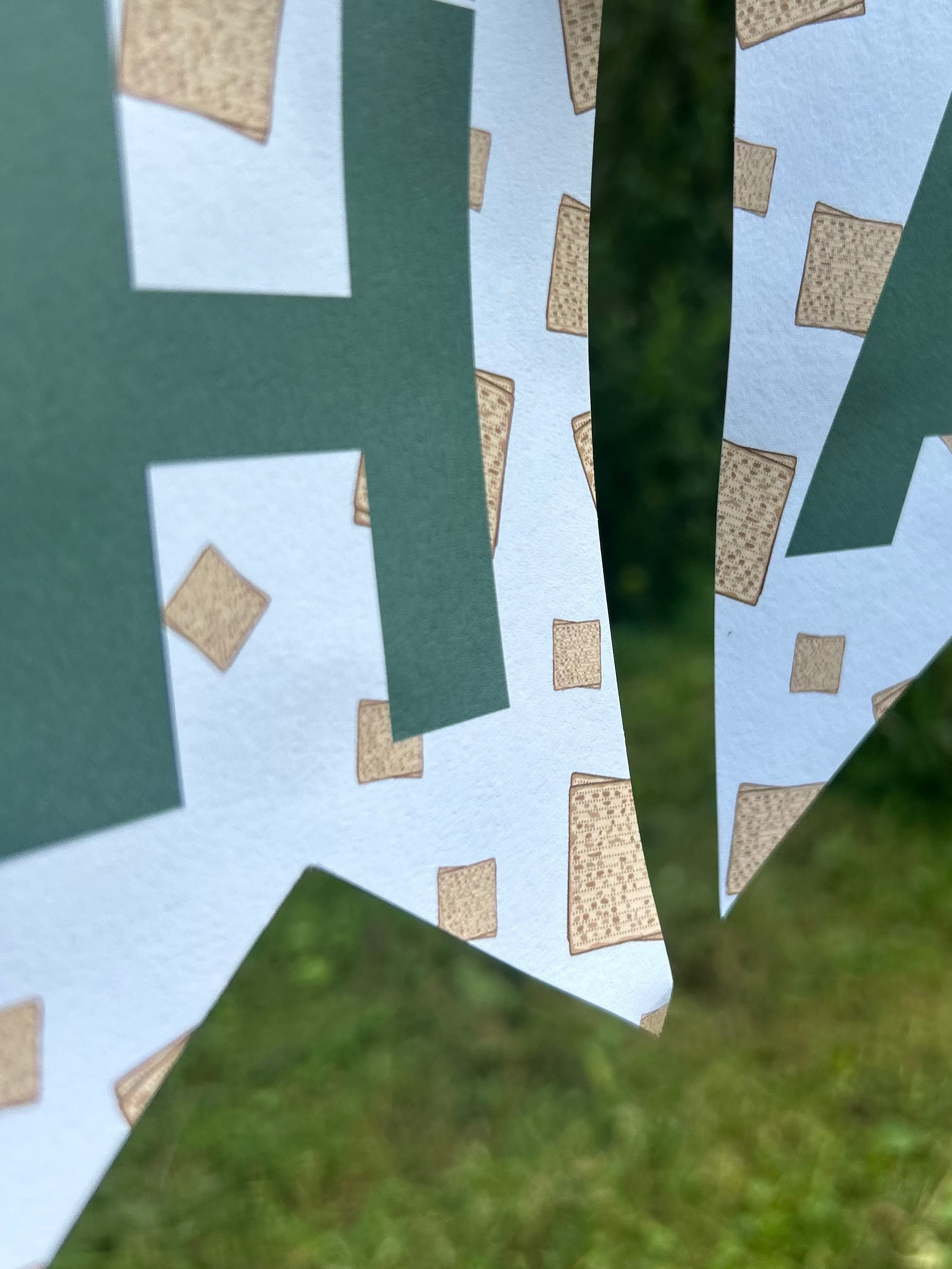 “Happy Feast of Unleavened Bread” Matzah Bunting Banner